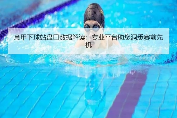 意甲下球站盘口数据解读：专业平台助您洞悉赛前先机